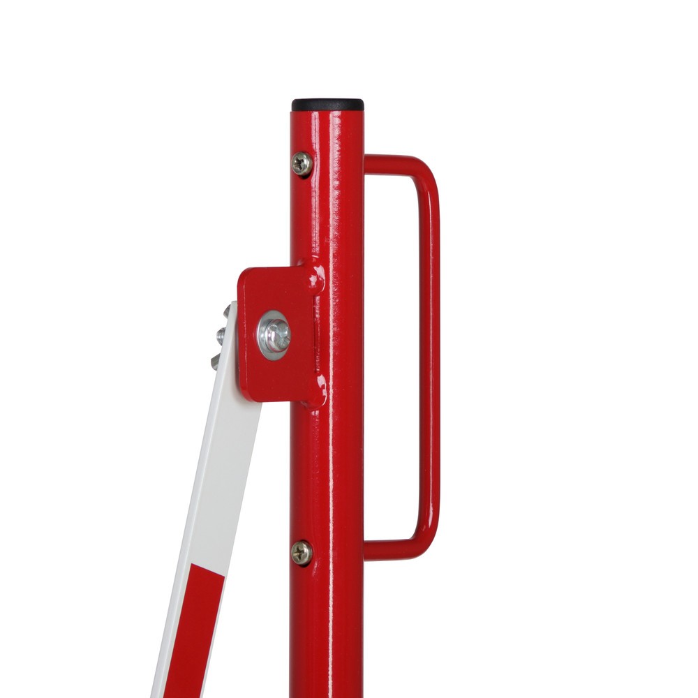 Produktabbildung Nr. 9: dancop Scherengitter, Rollen einseitig, Wandmontage, Breite 4.000 mm, rot/weiß