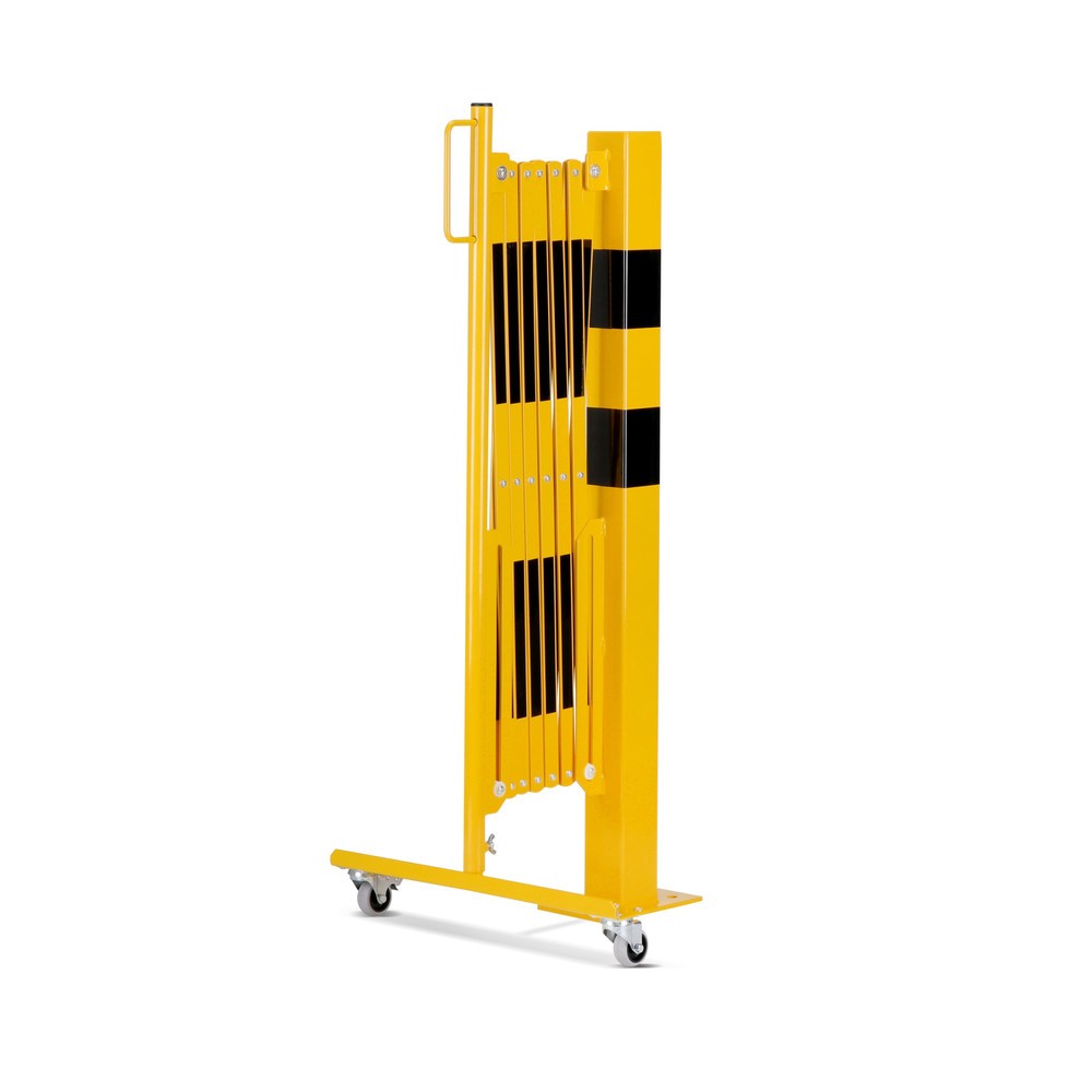 Produktabbildung Nr. 4: dancop Scherengitter, 1 Rollenfuß, 1 Absperrpfosten, Breite 3.600 mm, gelb/schwarz