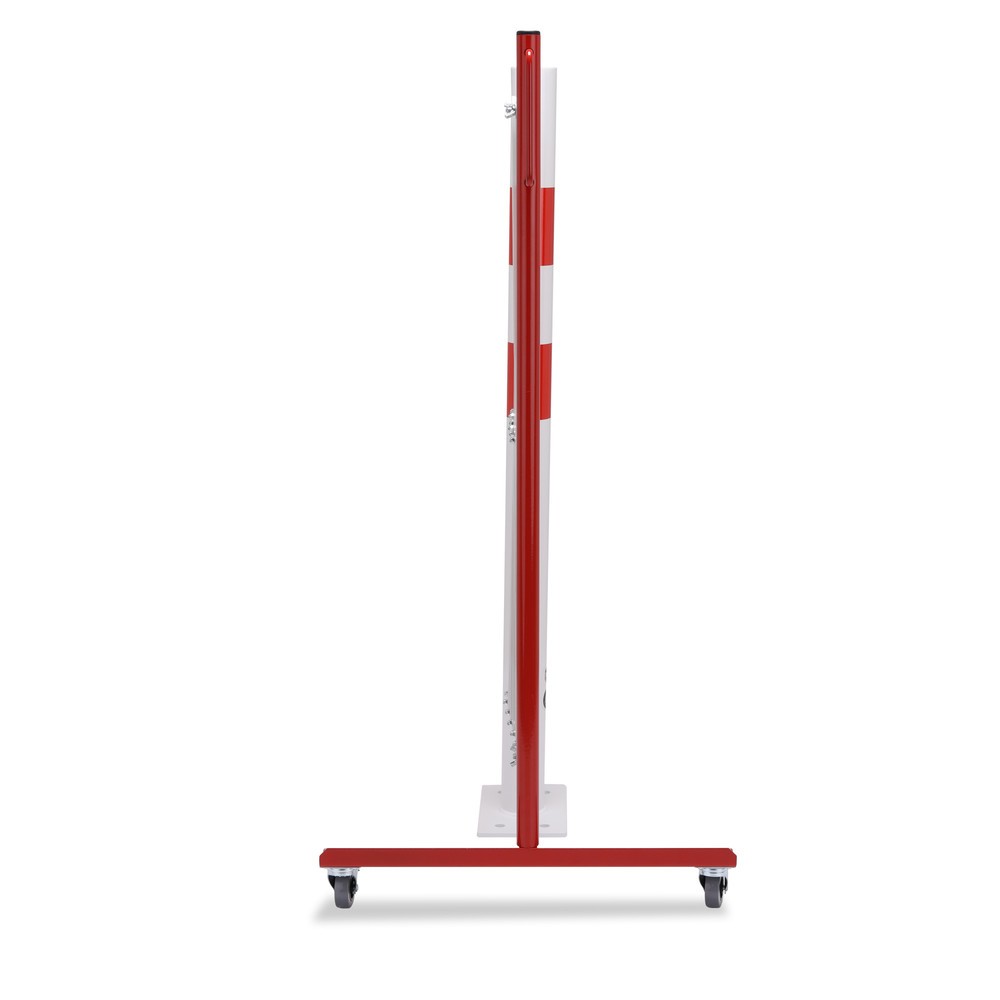 Produktabbildung Nr. 3: dancop Scherengitter mit Sperrpfosten, Ø 60 mm, Breite 4.000 mm, rot/weiß