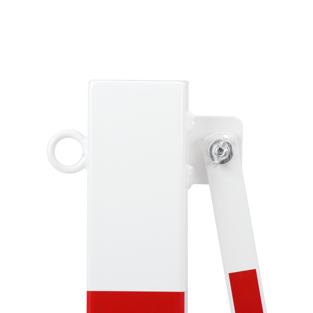Produktabbildung Nr. 9: dancop Scherengitter mit Sperrpfosten, 70 x 70 mm, Breite 3.600, rot/weiß