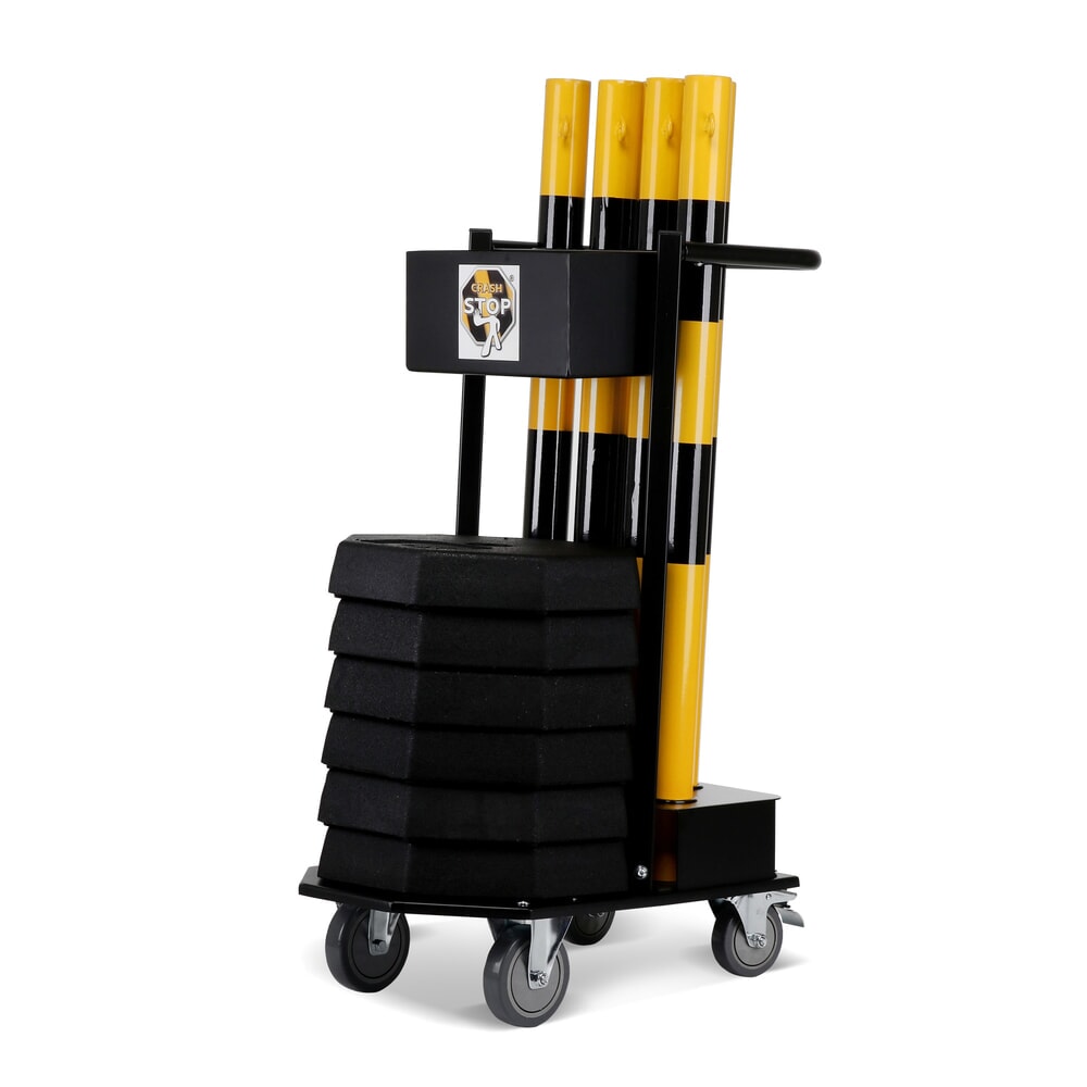 N° de l'image du produit 5 : dancop Support de stockage et de transport KPS-TG avec poteaux à chaîne, jaune/noir