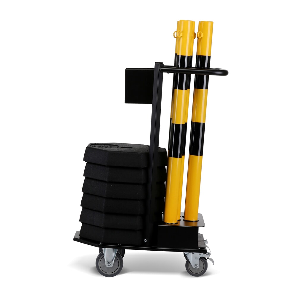 N° de l'image du produit 6 : dancop Support de stockage et de transport KPS-TG avec poteaux à chaîne, jaune/noir