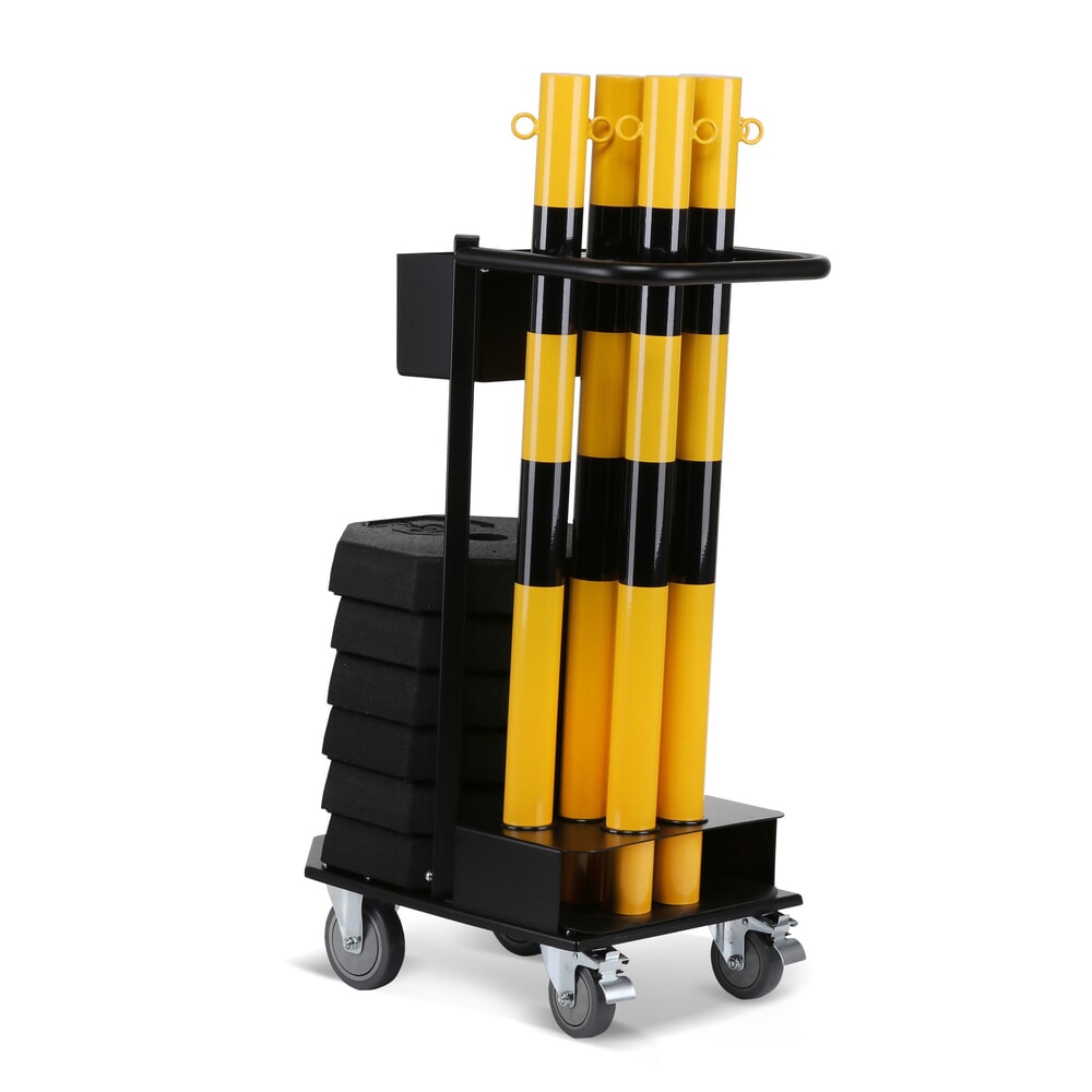 N° de l'image du produit 7 : dancop Support de stockage et de transport KPS-TG avec poteaux à chaîne, jaune/noir