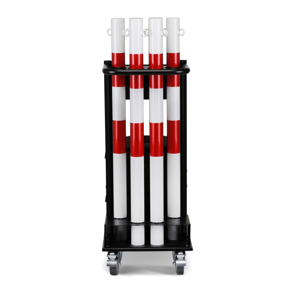 N° de l'image du produit 8 : dancop Support de stockage et de transport KPS-TG avec poteaux à chaîne, rouge/blanc