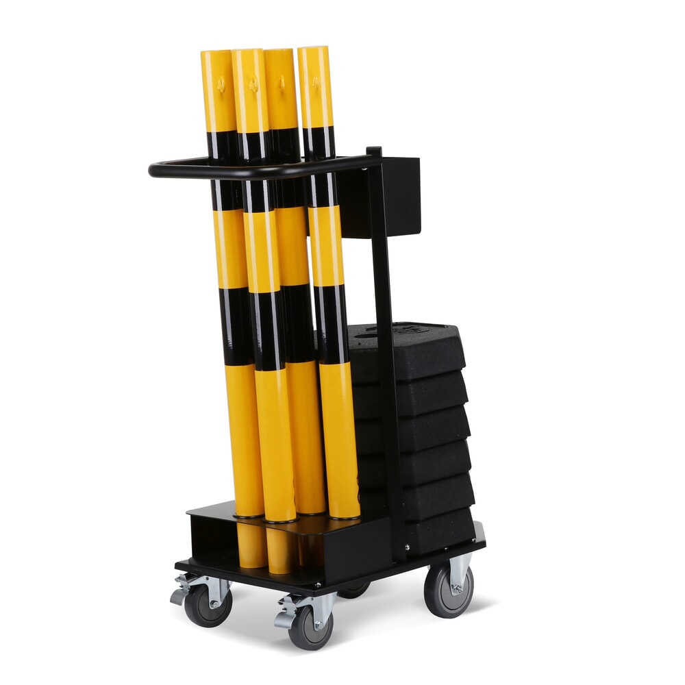 N° de l'image du produit 9 : dancop Support de stockage et de transport KPS-TG avec poteaux à chaîne, jaune/noir