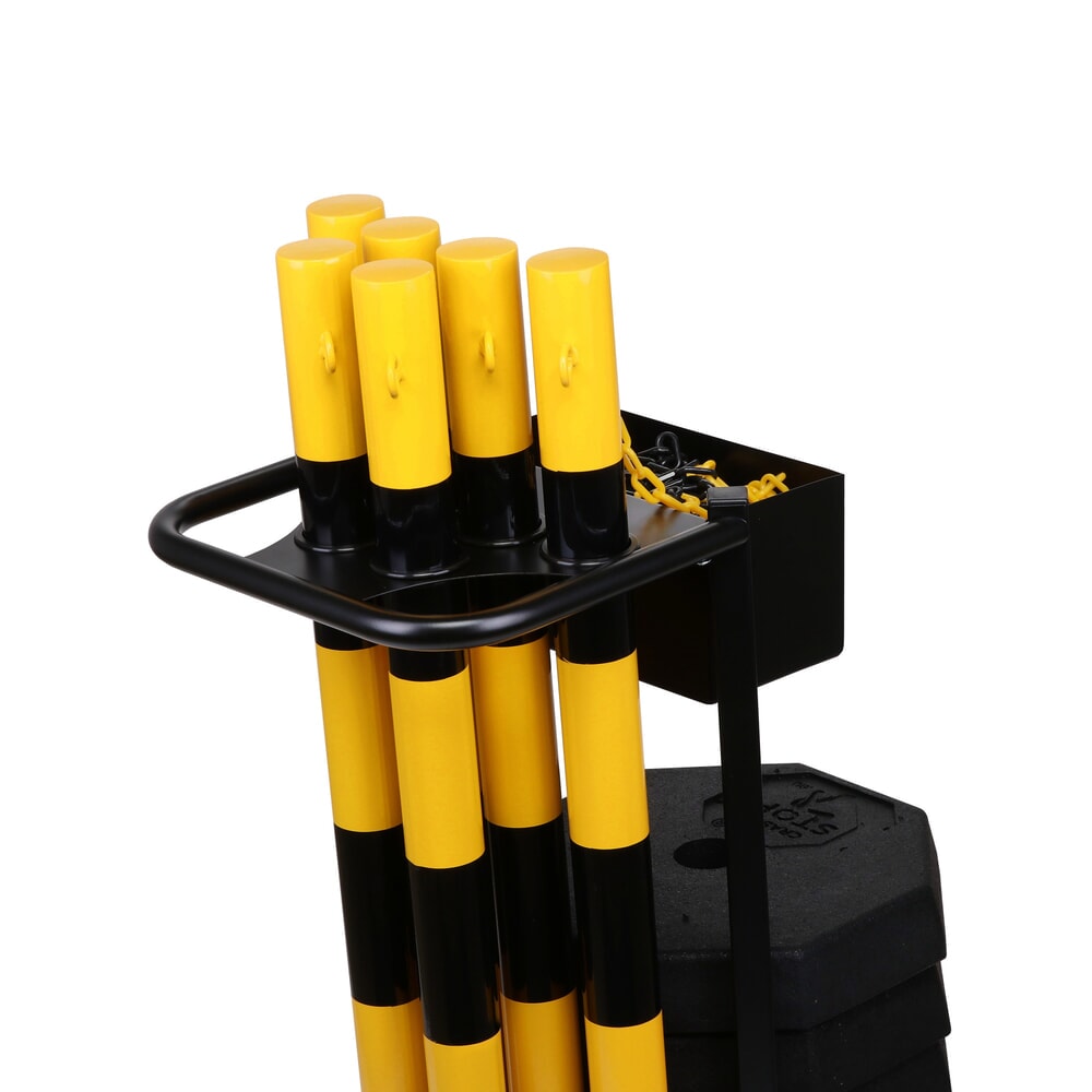 N° de l'image du produit 10 : dancop Support de stockage et de transport KPS-TG avec poteaux à chaîne, jaune/noir