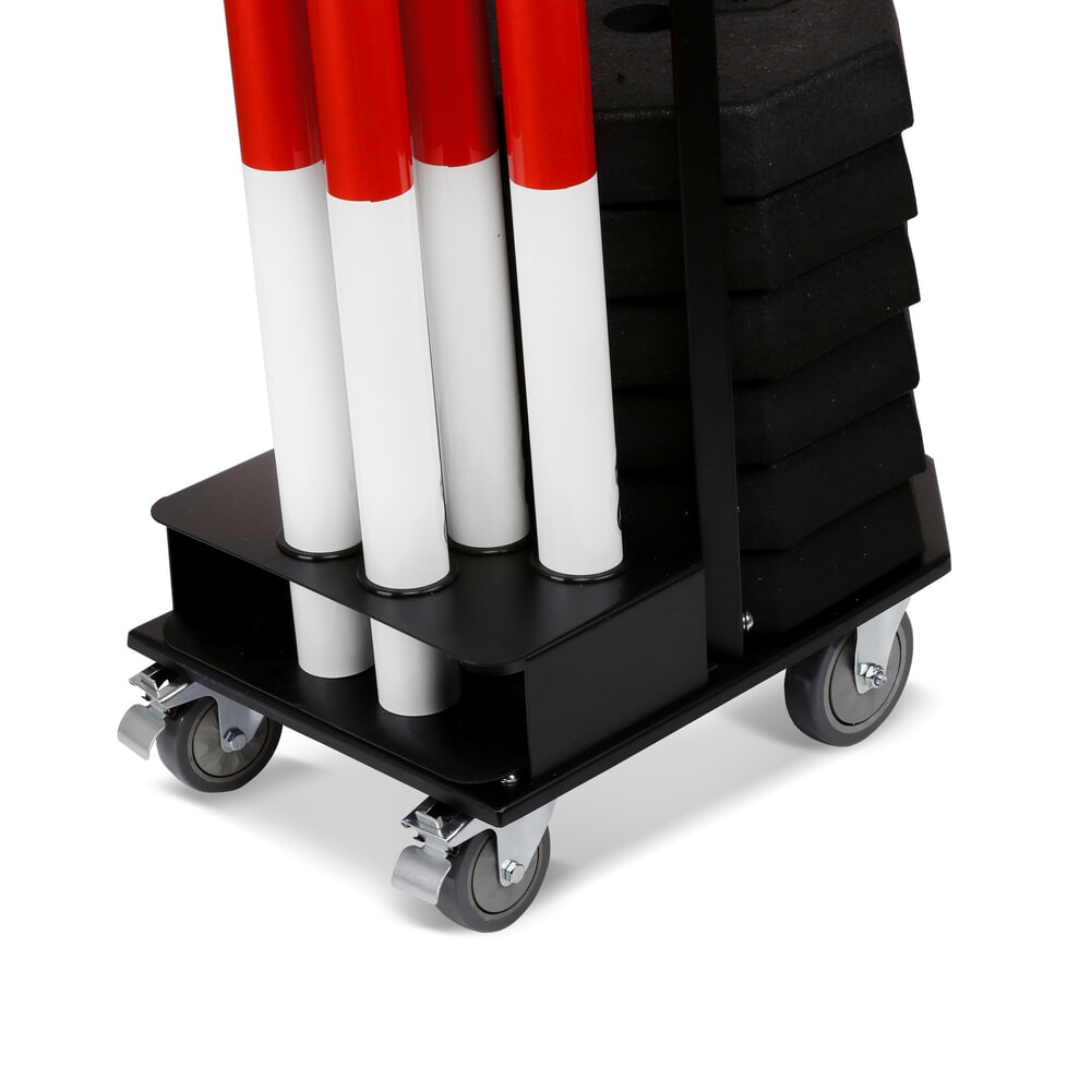 N° de l'image du produit 11 : dancop Support de stockage et de transport KPS-TG avec poteaux à chaîne, rouge/blanc