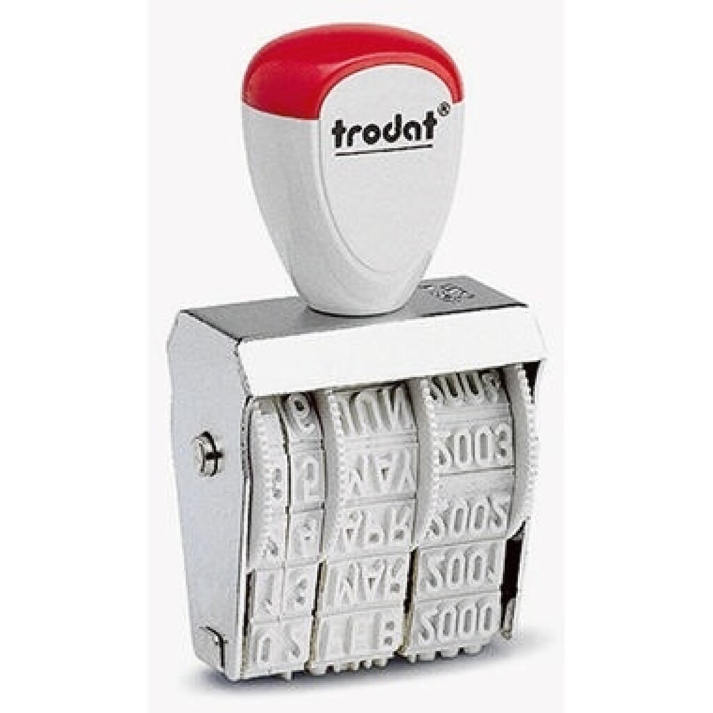 trodat Datumstempel Classic 54131 26x4mm silber Produktabbildung: trodat Datumstempel Classic 54131 26x4mm silber