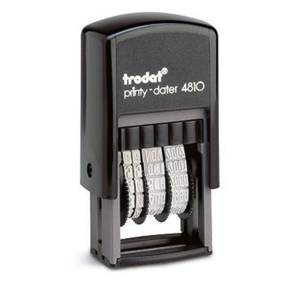 Produktabbildung: trodat Datumstempel Printy Dater 70381 20x3,8mm grau/schwarz