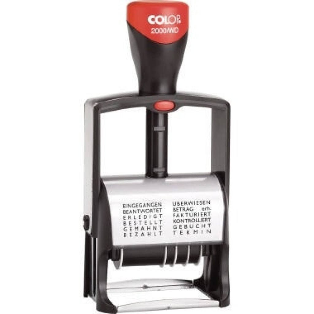 COLOP Stativ-Wortbandstempel 2000/WD D02 K 106975 schwarz Produktabbildung: COLOP Stativ-Wortbandstempel 2000/WD D02 K 106975 schwarz
