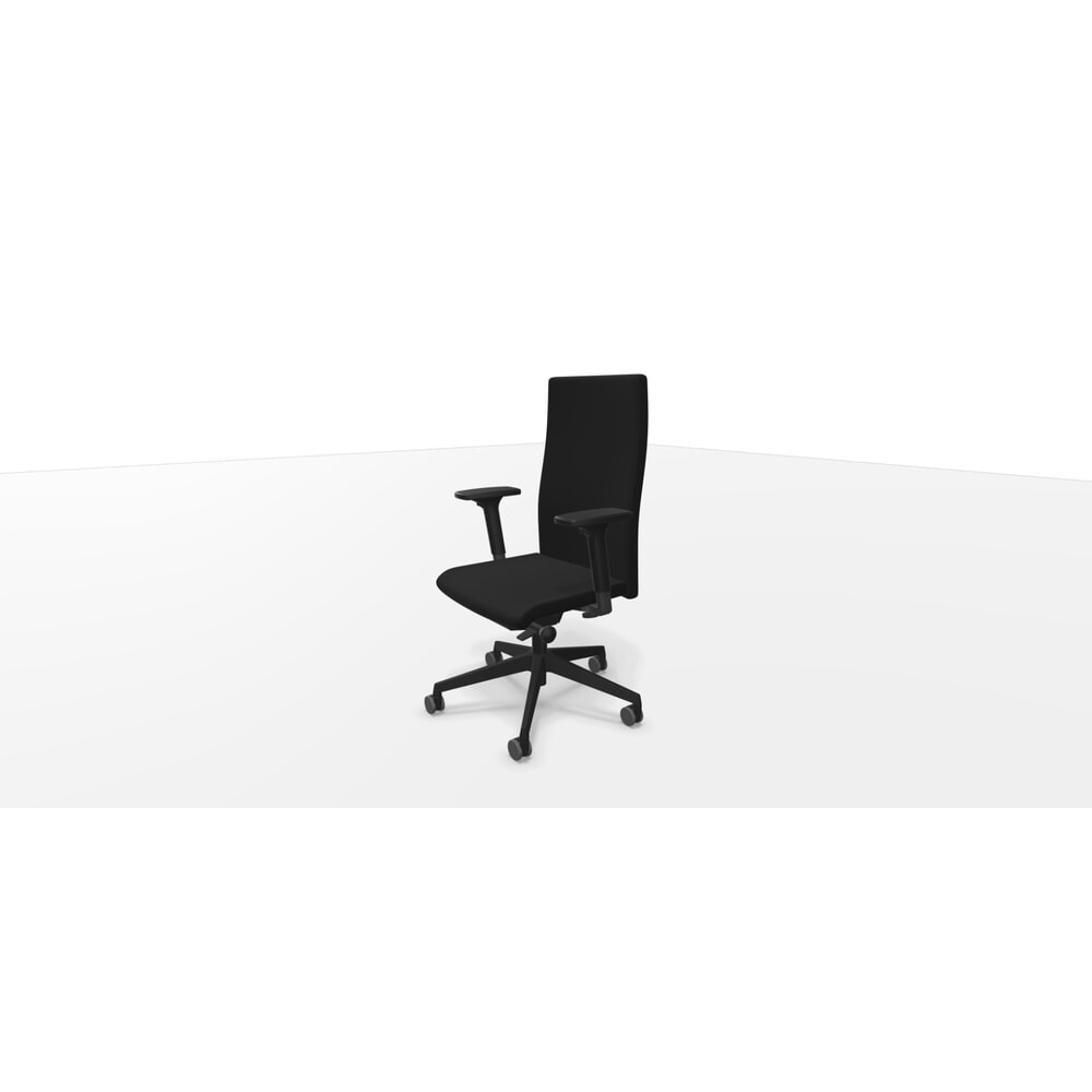 Produktabbildung Nr. 1: Dauphin Bürostuhl, to-strike work (comfort), mit hoher Vollpolster-Rückenlehne, Synchron-Mechanik 2 (seitl. Einstellung) pro, schwarz