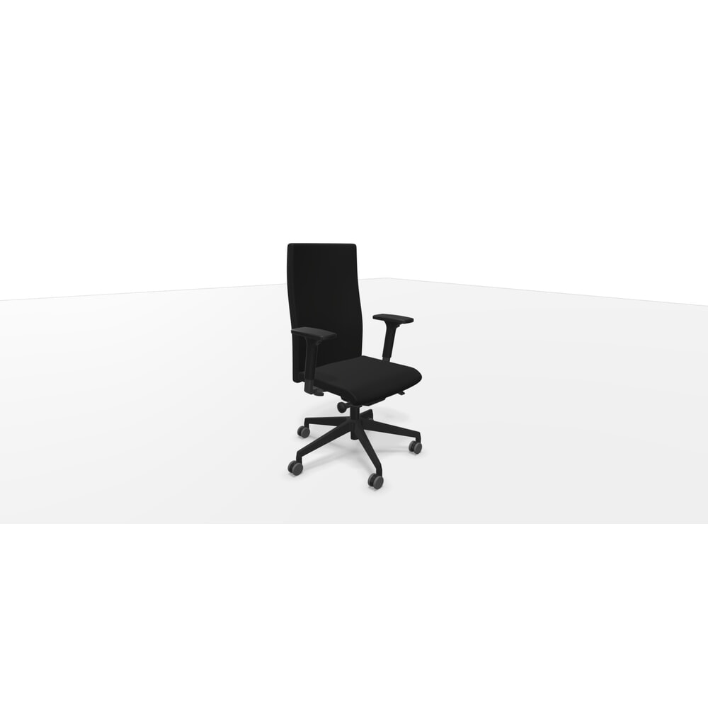 Produktabbildung Nr. 2: Dauphin Bürostuhl, to-strike work (comfort), mit hoher Vollpolster-Rückenlehne, Synchron-Mechanik 2 (seitl. Einstellung) pro, schwarz