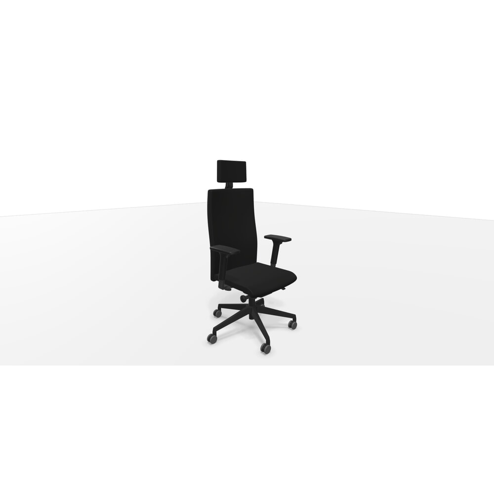 Produktabbildung Nr. 3: Dauphin Bürostuhl, to-strike work (comfort), mit hoher Vollpolster-Rückenlehne und Kopfstütze, Synchron-Mechanik 2 (seitl. Einstellung) pro, schwarz