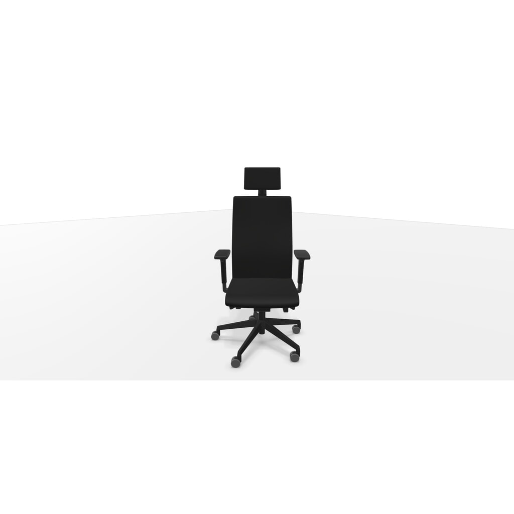 Dauphin Bürostuhl, to-strike work (comfort), mit hoher Vollpolster-Rückenlehne und Kopfstütze, Synchron-Mechanik 2 (seitl. Einstellung) pro, schwarz Produktabbildung: Dauphin Bürostuhl, to-strike work (comfort), mit hoher Vollpolster-Rückenlehne und Kopfstütze, Synchron-Mechanik 2 (seitl. Einstellung) pro, schwarz