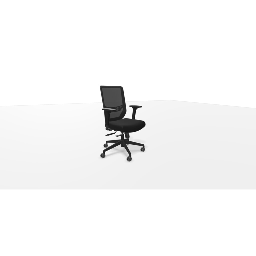 Produktabbildung Nr. 3: Dauphin Bürostuhl, to-sync work mesh, mit hoher Netz-Rückenlehne, Synchron-Mechanik 1 (frontale Einstellung) task, schwarz