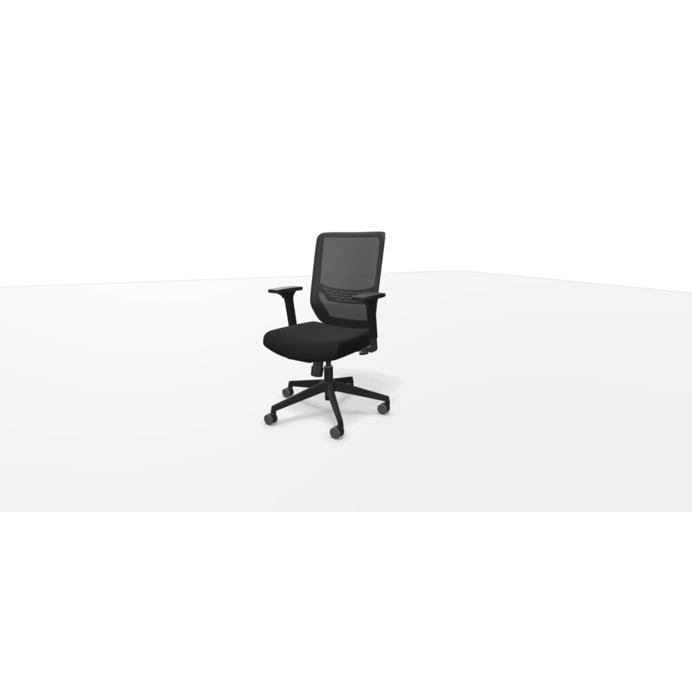 Produktabbildung: Dauphin Bürostuhl, to-sync work mesh, mit hoher Netz-Rückenlehne, Synchron-Mechanik 1 (frontale Einstellung) task, schwarz