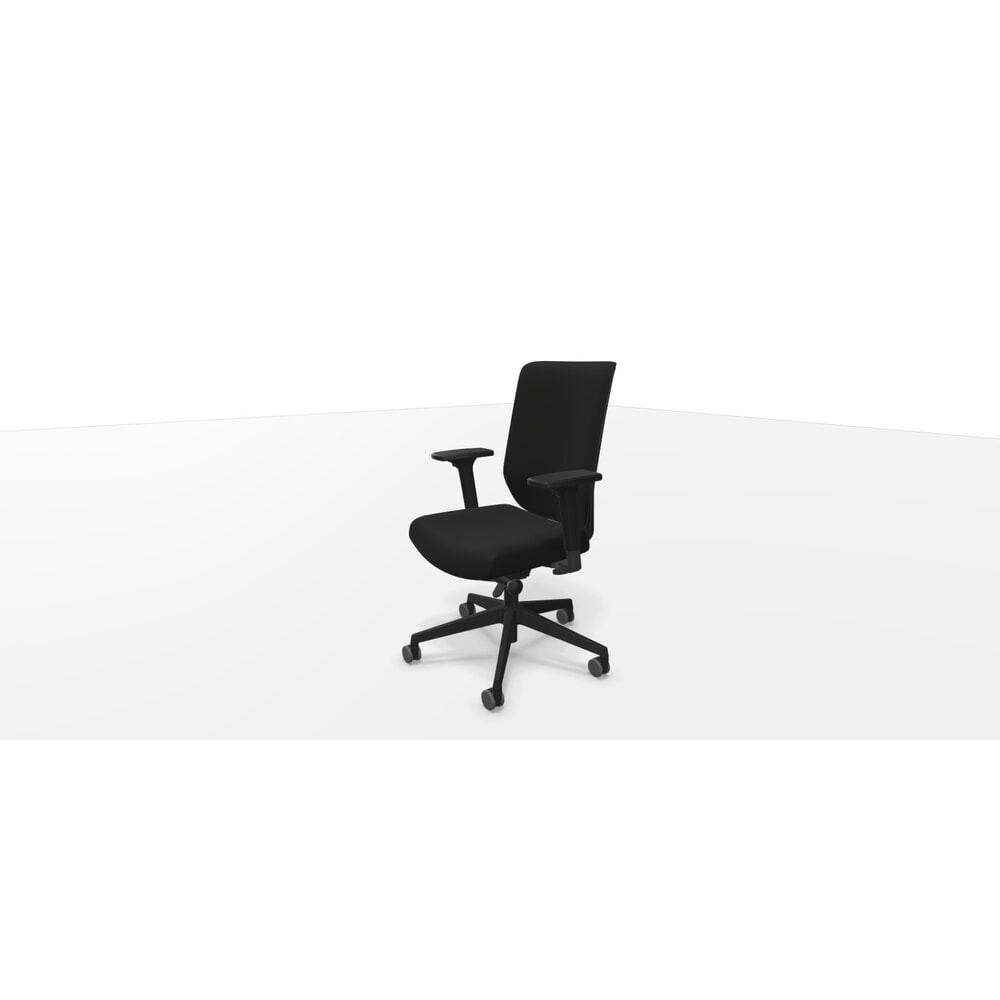 Produktabbildung: Dauphin Bürostuhl, to-sync work mesh, mit hoher Vollpolster-Rückenlehne, Synchron-Mechanik 2 (seitl. Einstellung) pro, schwarz
