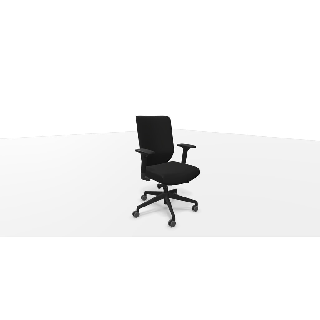 Dauphin Bürostuhl, to-sync work mesh, mit hoher Vollpolster-Rückenlehne, Synchron-Mechanik 2 (seitl. Einstellung) pro, schwarz Produktabbildung Nr. 3: Dauphin Bürostuhl, to-sync work mesh, mit hoher Vollpolster-Rückenlehne, Synchron-Mechanik 2 (seitl. Einstellung) pro, schwarz