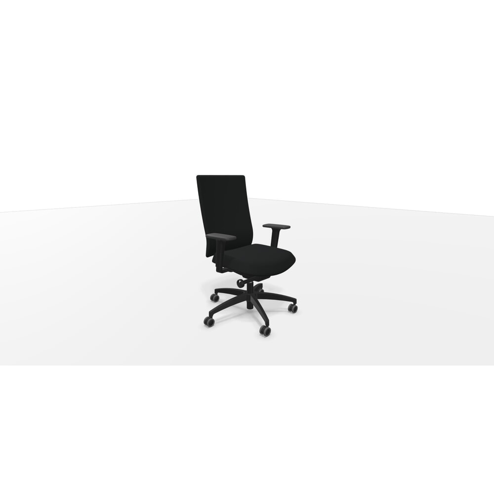 Produktabbildung Nr. 2: Dauphin Schwerlast-Bürostuhl, AdJust operator, mit hoher Polster-Rückenlehne, Tragkraft 150 kg, Syncro-Evolution®-Mechanik, schwarz