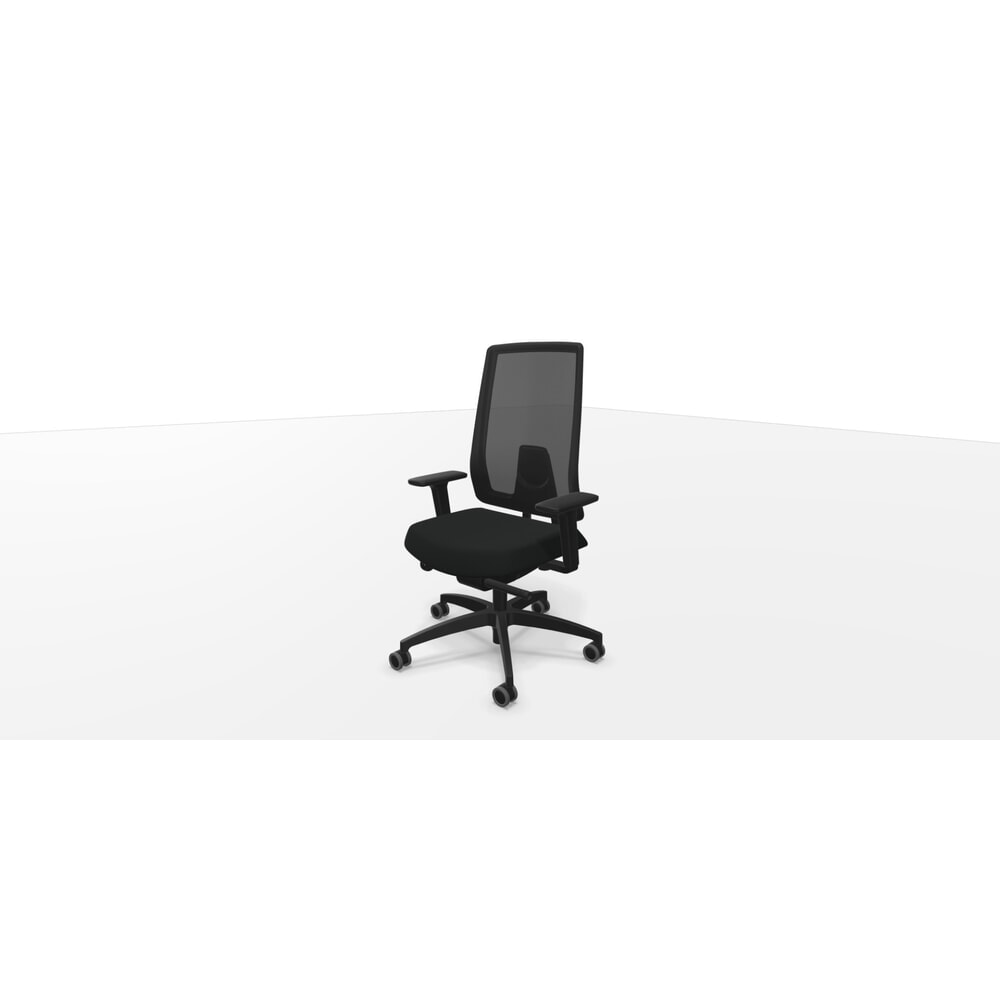Produktabbildung Nr. 2: Dauphin Schwerlast-Bürostuhl, Indeed mesh, mit höhenverstellbarer Netz-Rückenlehne, Tragkraft 150 kg, ohne Lordosenstütze, Syncro-Evolution®-Mechanik, schwarz