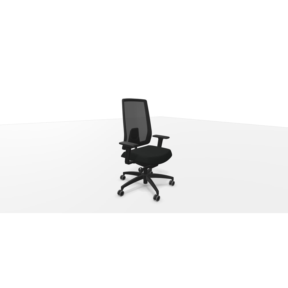 Produktabbildung Nr. 3: Dauphin Schwerlast-Bürostuhl, Indeed mesh, mit höhenverstellbarer Netz-Rückenlehne, Tragkraft 150 kg, ohne Lordosenstütze, Syncro-Evolution®-Mechanik, schwarz