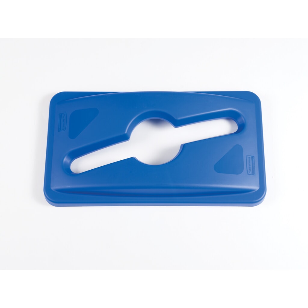 Produktabbildung: Deckel für Abfallbehälter Rubbermaid Slim Jim®, für gemischte Recyclingabfälle, blau