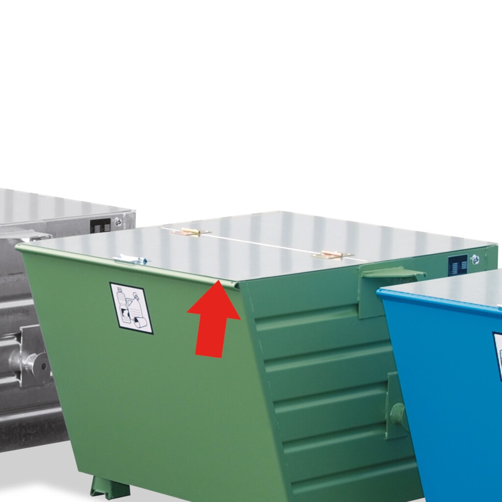 Deckel für Bauer® stapelbare Kippbehälter, für Volumen 0,3 m³ Produktabbildung: Deckel für Bauer® stapelbare Kippbehälter, für Volumen 0,3 m³
