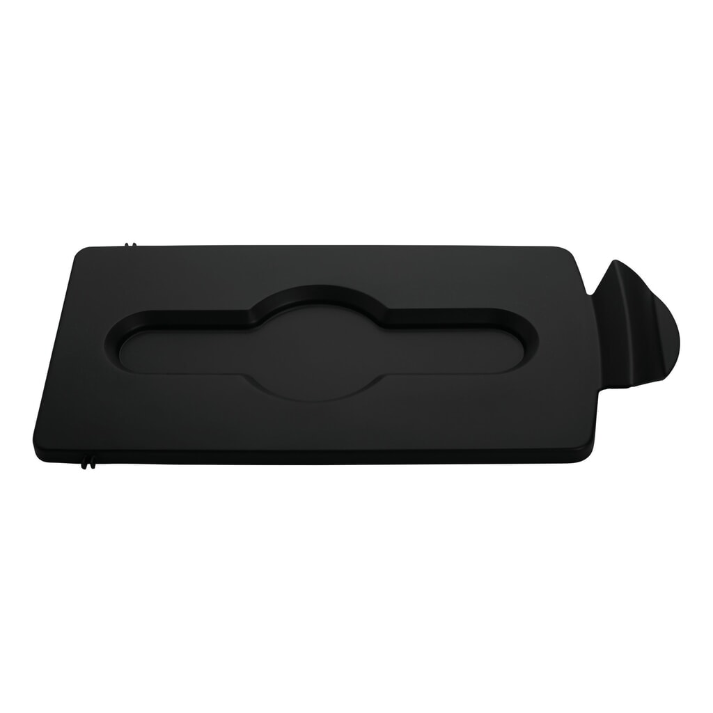 Deckel für Rubbermaid® Slim Jim Recycling-Station, geschlossen, schwarz Produktabbildung: Deckel für Rubbermaid® Slim Jim Recycling-Station, geschlossen, schwarz