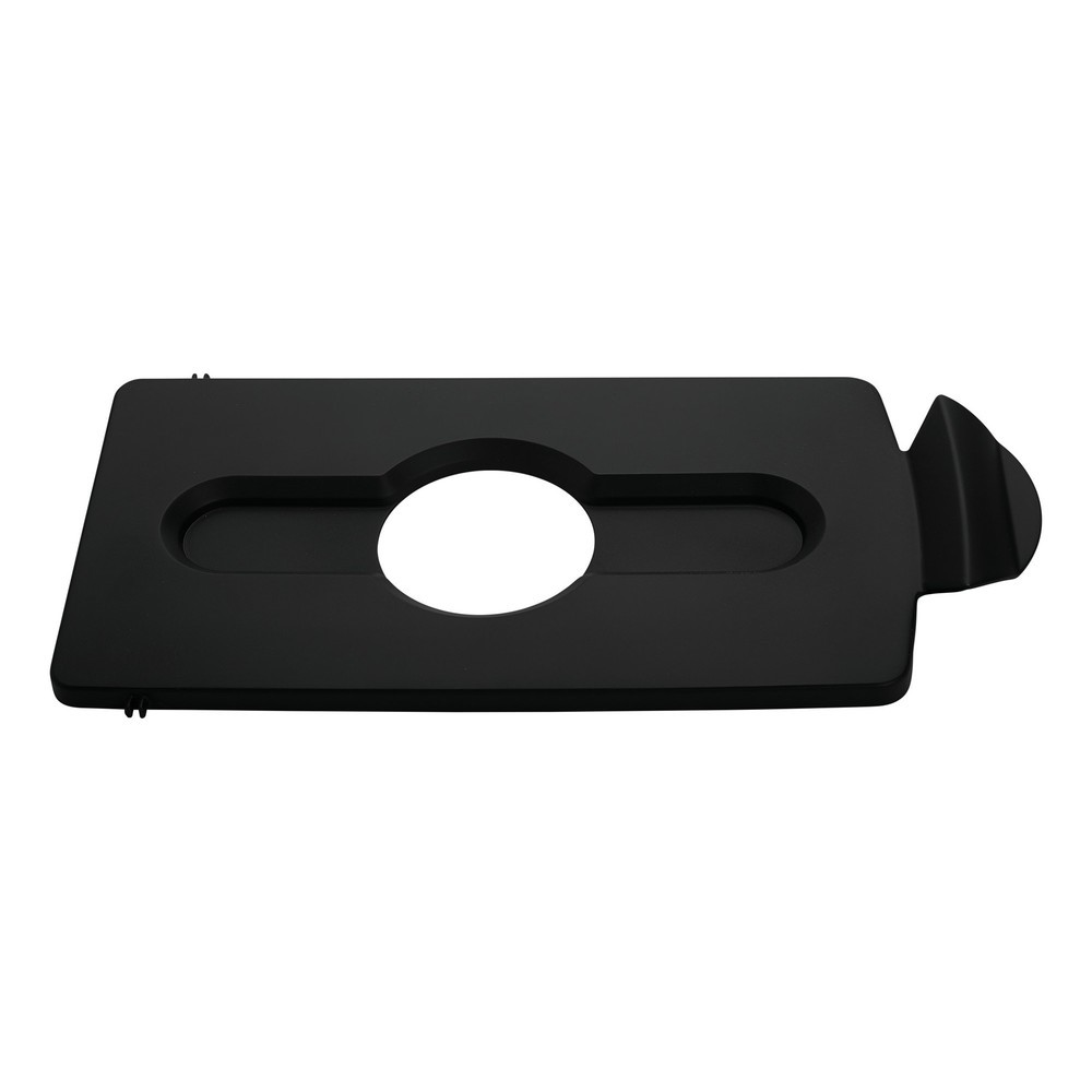 Produktabbildung: Deckel für Rubbermaid® Slim Jim Recycling-Station, Öffnung für Flascheneinwurf, schwarz