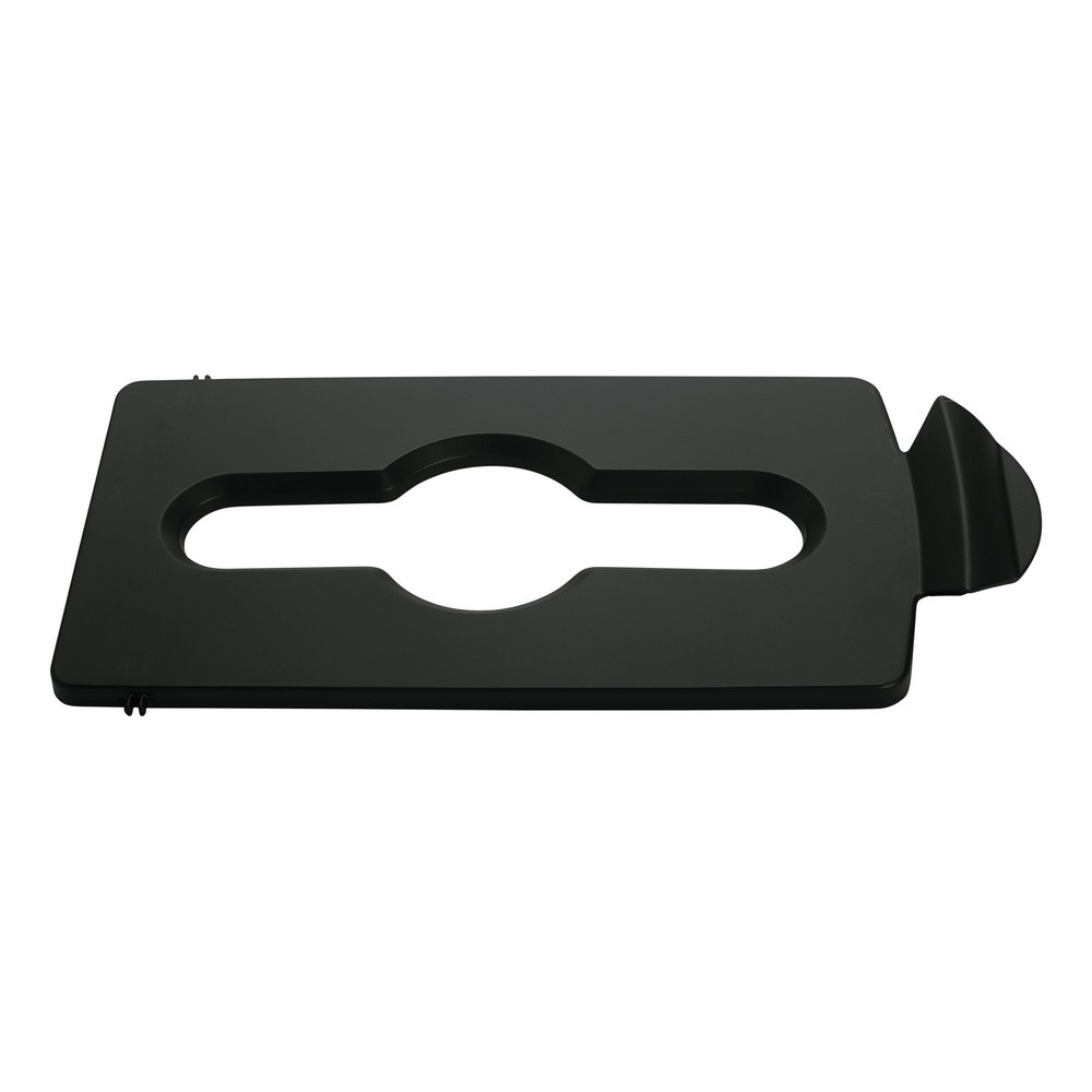 Produktabbildung: Deckel für Rubbermaid® Slim Jim Recycling-Station, Öffnung für gemischte Abfälle, schwarz