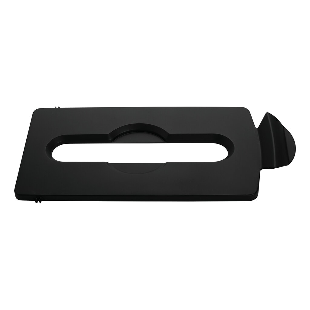 Produktabbildung: Deckel für Rubbermaid® Slim Jim Recycling-Station, Öffnung für Papiereinwurf, schwarz
