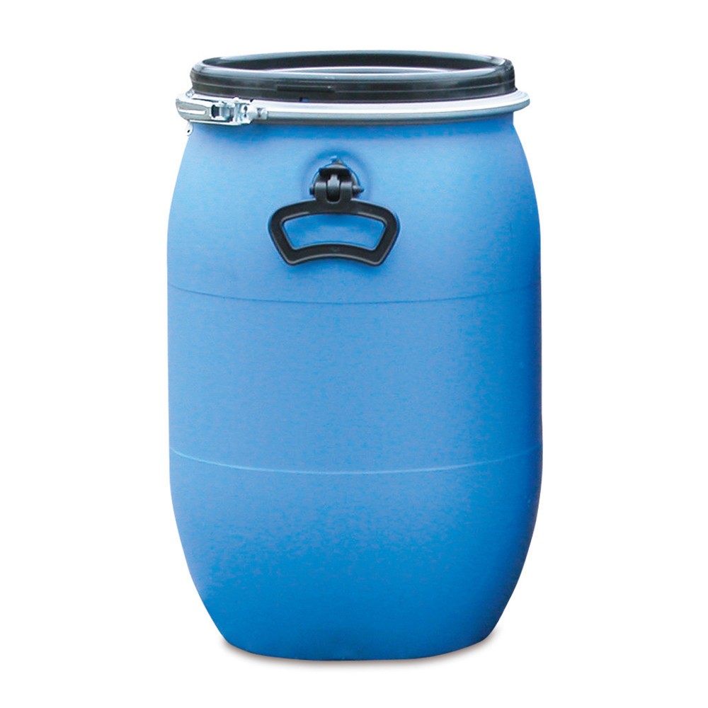 Produktabbildung: Deckelfass aus PE mit Spannring, 30 Liter