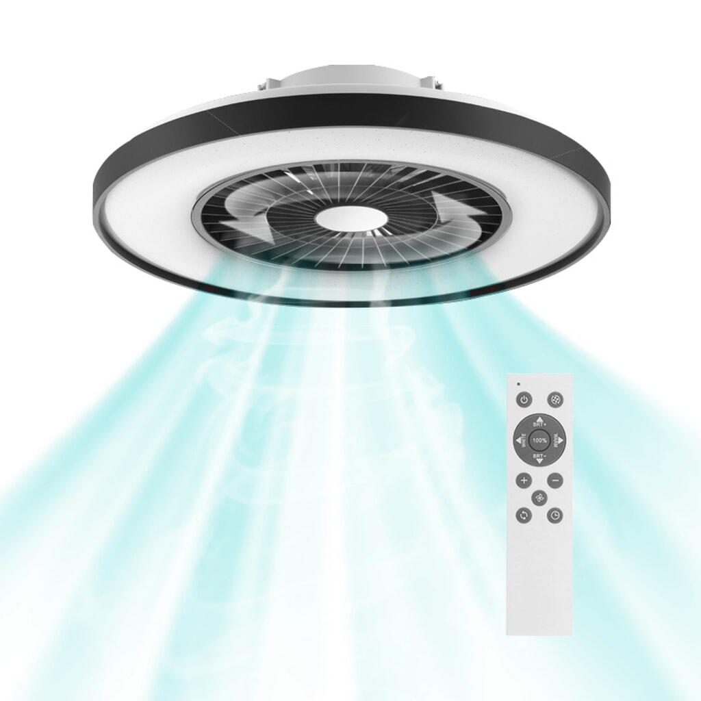 Deckenleuchte mit Ventilator - 64W 3800lm 2000-4000K IP20 Ø600mm Produktabbildung: Deckenleuchte mit Ventilator - 64W 3800lm 2000-4000K IP20 Ø600mm