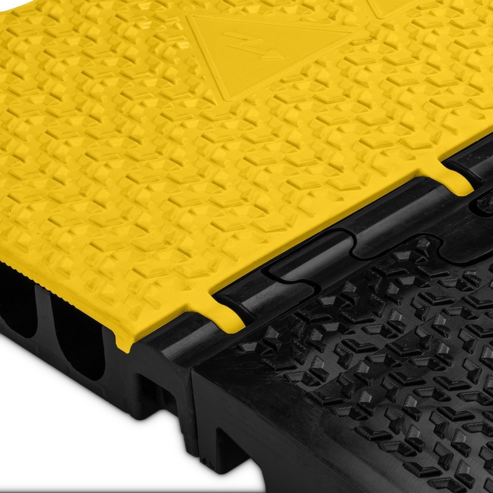 Immagine del prodotto n. 5: Defender® by Adam Hall Canalina passacavi MIDI 5, pezzo centrale 2D, 5 canali, nero/giallo