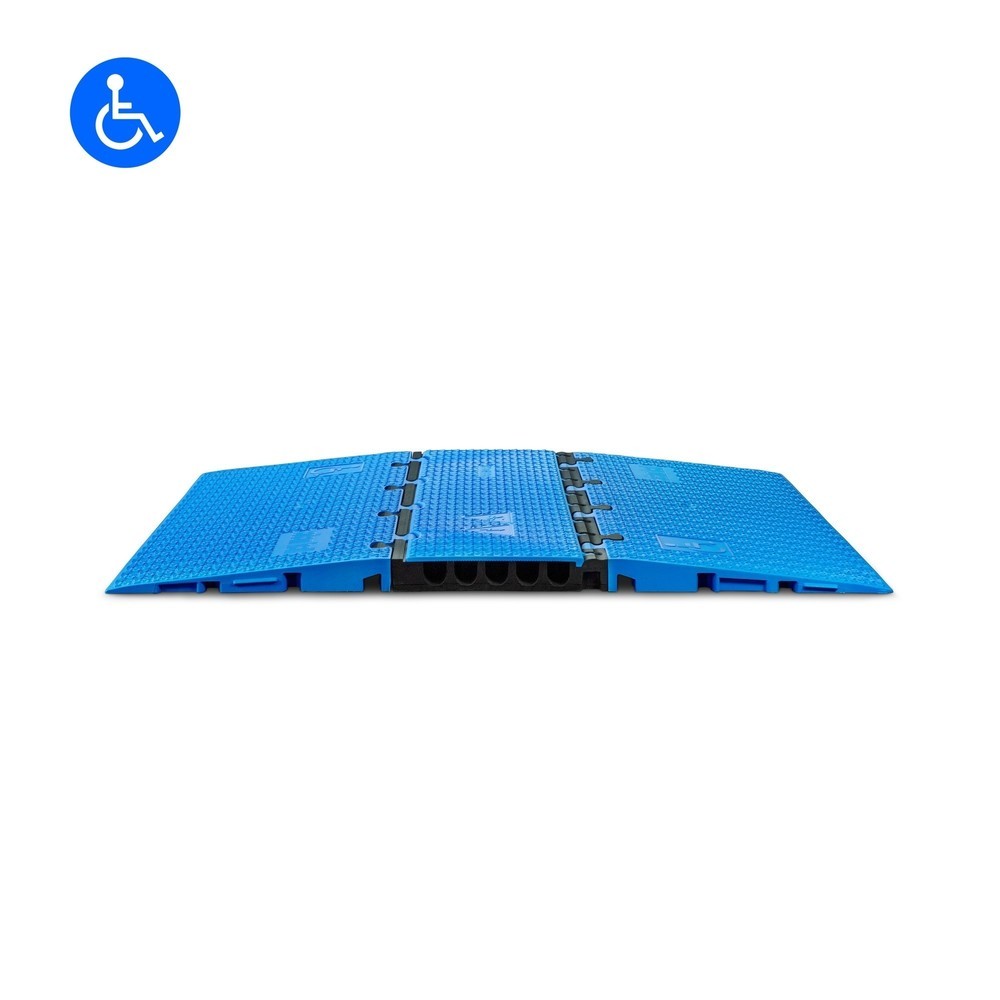 Produktabbildung Nr. 1: Defender® by Adam Hall Kabelbrücke MIDI 5 2D Rollstuhlrampen-Set, blau