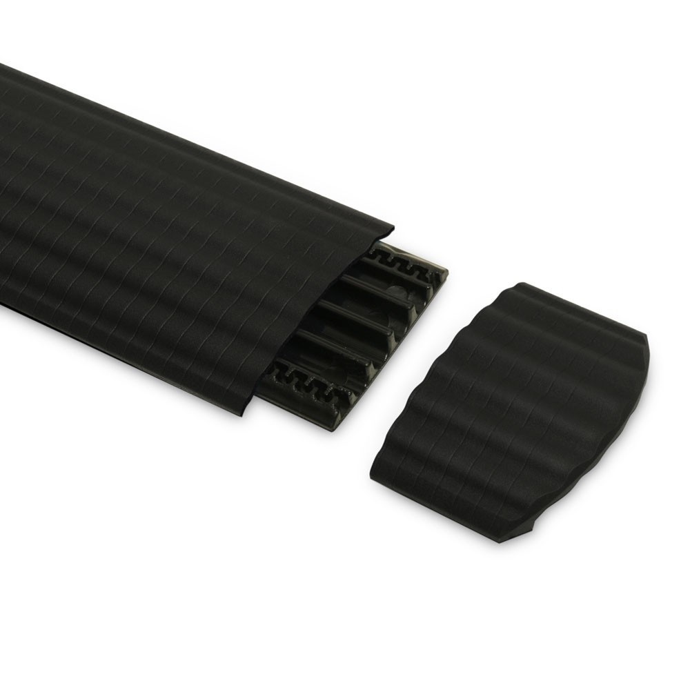 Produktabbildung Nr. 1: Defender® by Adam Hall Kabelbrücke OFFICE Endstück, 4 Kanäle, schwarz