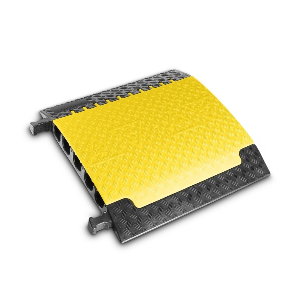 Produktabbildung Nr. 1: Defender® by Adam Hall Kabelbrücke XXL, 5 Kanäle, schwarz/gelb