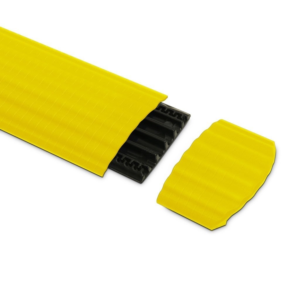 Product afbeelding: Defender® by Adam Hall kabelbrug OFFICE eindstuk, 4 kanalen, geel