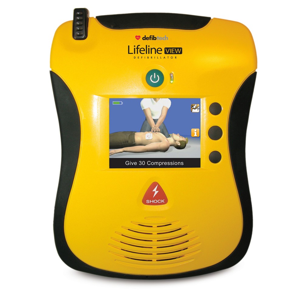 Produktabbildung: defibtech Defibrillator Lifeline View AED inklusive Safe-Set, deutsch/englisch