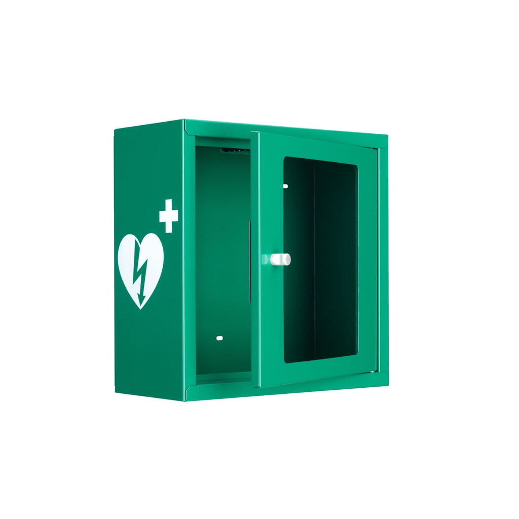 defibtech Defibrillatoren-Schrank mit akustischem Alarm, signalgrün Produktabbildung Nr. 3: defibtech Defibrillatoren-Schrank mit akustischem Alarm, signalgrün