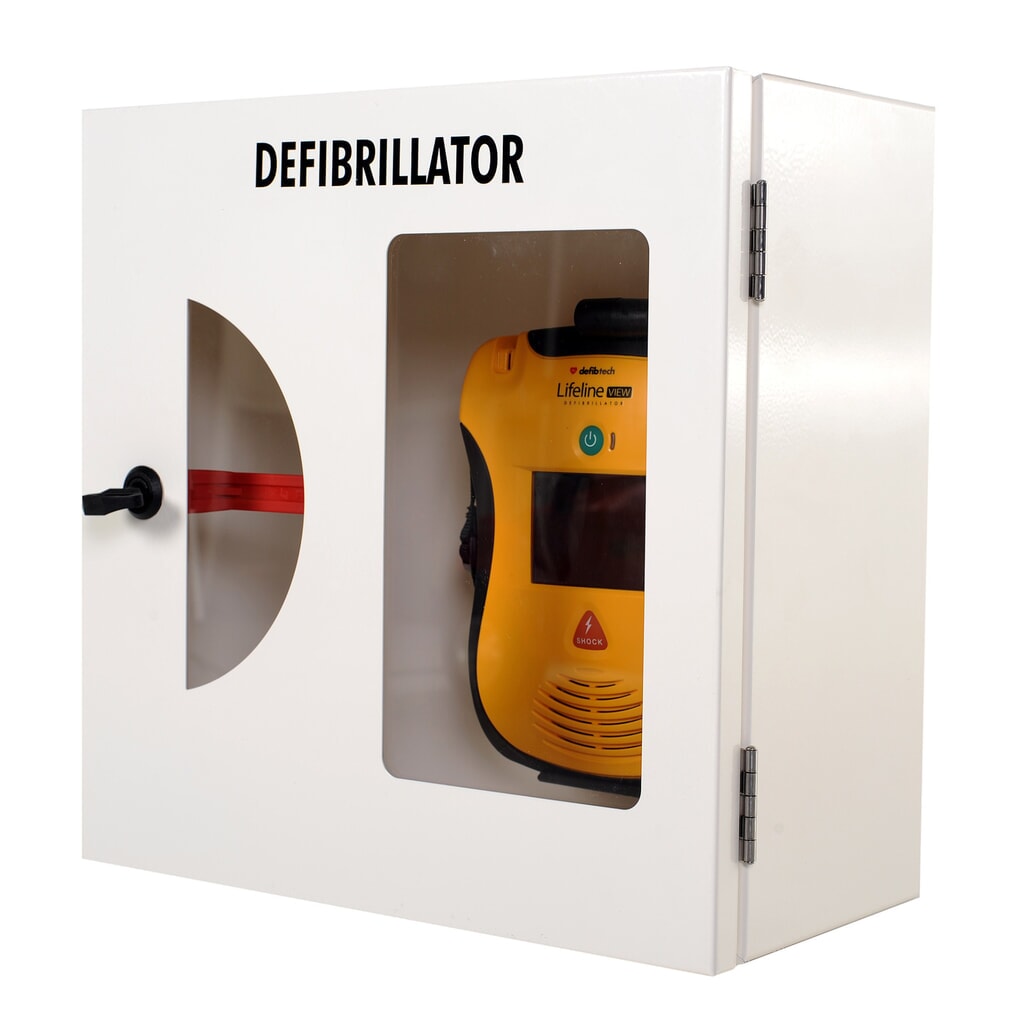 defibtech Defibrillatoren-Schrank mit Einschlagscheibe und akustischem Alarm, reinweiß Produktabbildung: defibtech Defibrillatoren-Schrank mit Einschlagscheibe und akustischem Alarm, reinweiß