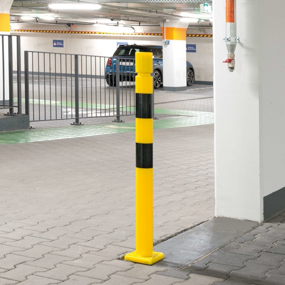 N° de l'image du produit 6 : Déflecteur FLEX MORAVIA, en TPU, à cheviller, H x Ø 1 000 x 80 mm, jaune/noir