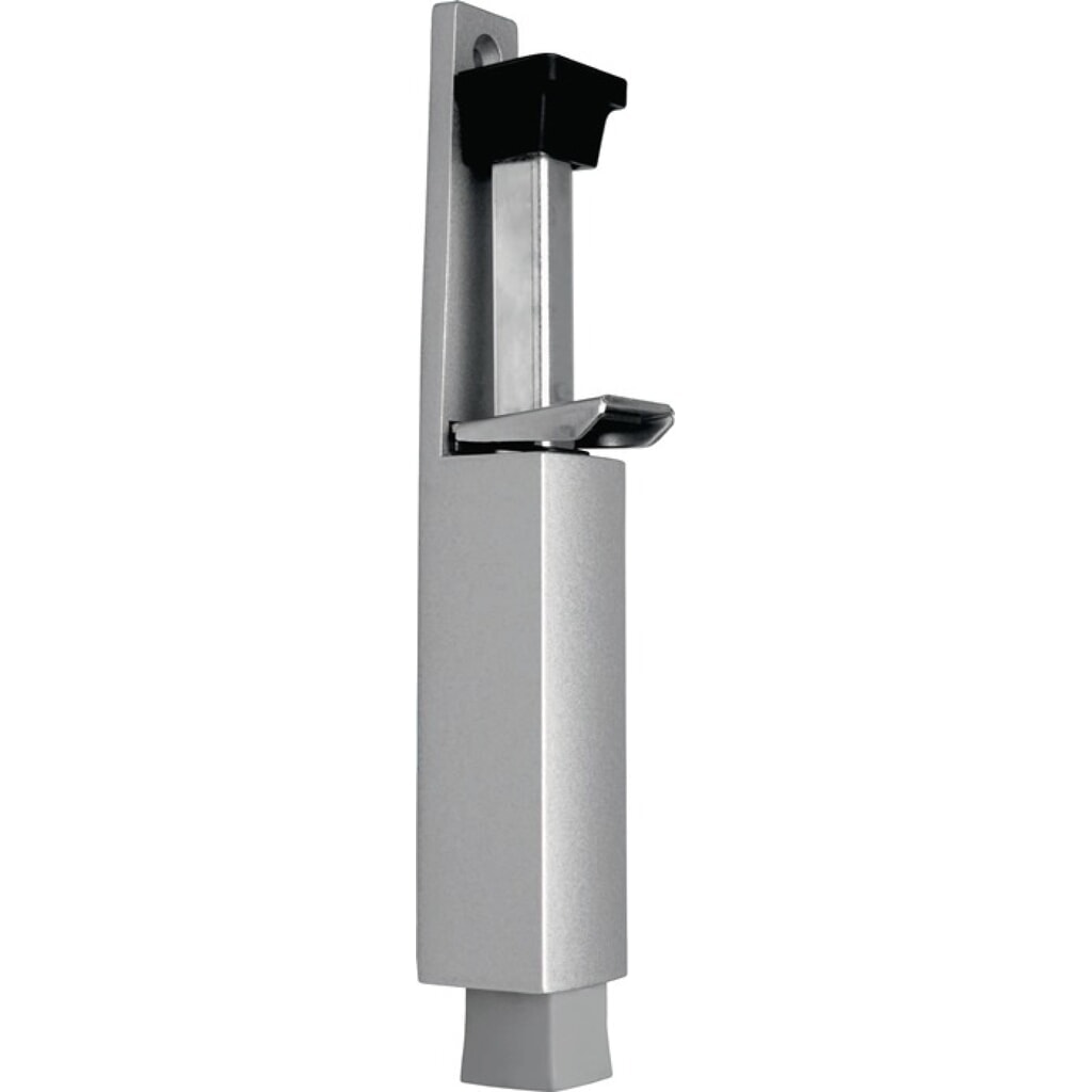 DENI Türfeststeller 3837 0060 22, Hubhöhe 60 mm, Zinkdruckguss silber lackiert, Türmontage Produktabbildung: DENI Türfeststeller 3837 0060 22, Hubhöhe 60 mm, Zinkdruckguss silber lackiert, Türmontage