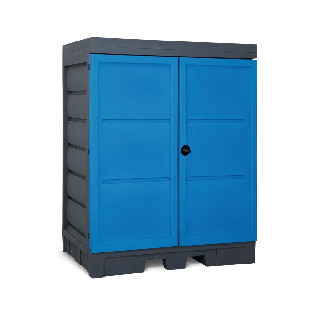 N° de l'image du produit 1 : Dépôt pour matières dangereuses en PE, HxlxP 1 980 x 1 560 x 1 080 mm, 2x 200 l
