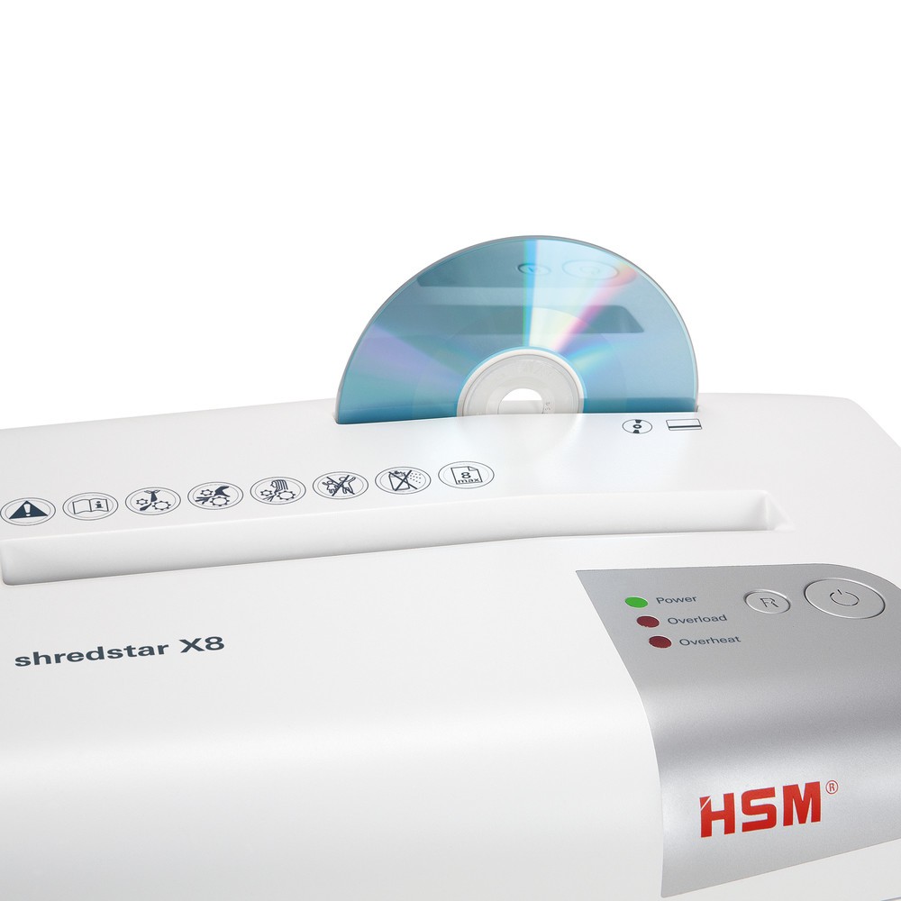 N° de l'image du produit 5 : Destructeur de documents HSM shredstar X8, coupe croisée en particules 4,5 x 30 mm