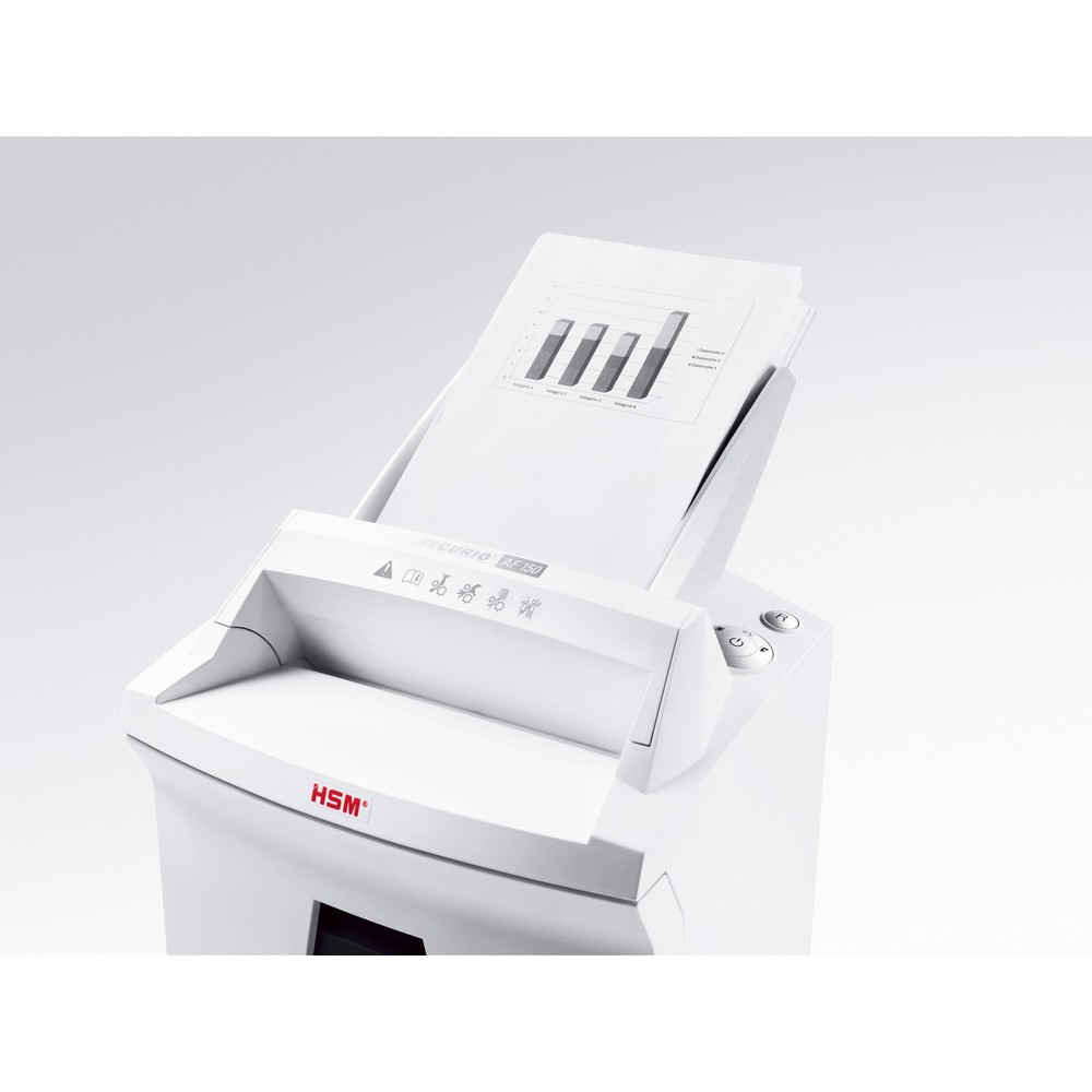N° de l'image du produit 2 : Destructeur de documents SECURIO AF150 de HSM, chargement automatique du papier, coupe croisée en particules de 4,5 x 30 mm