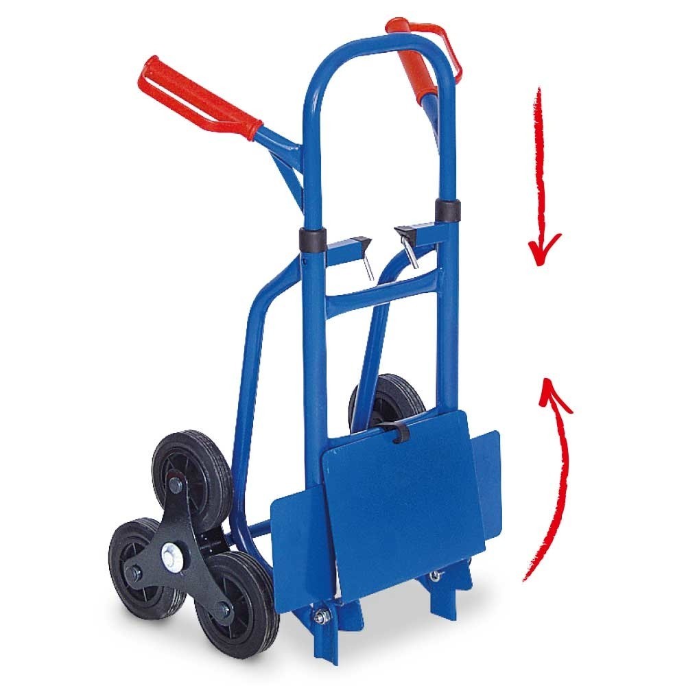 N° de l'image du produit 2 : Diable pour escaliers HEMMDAL, repliable, capacité de charge 150 kg, pelle l x P 270 x 200 mm