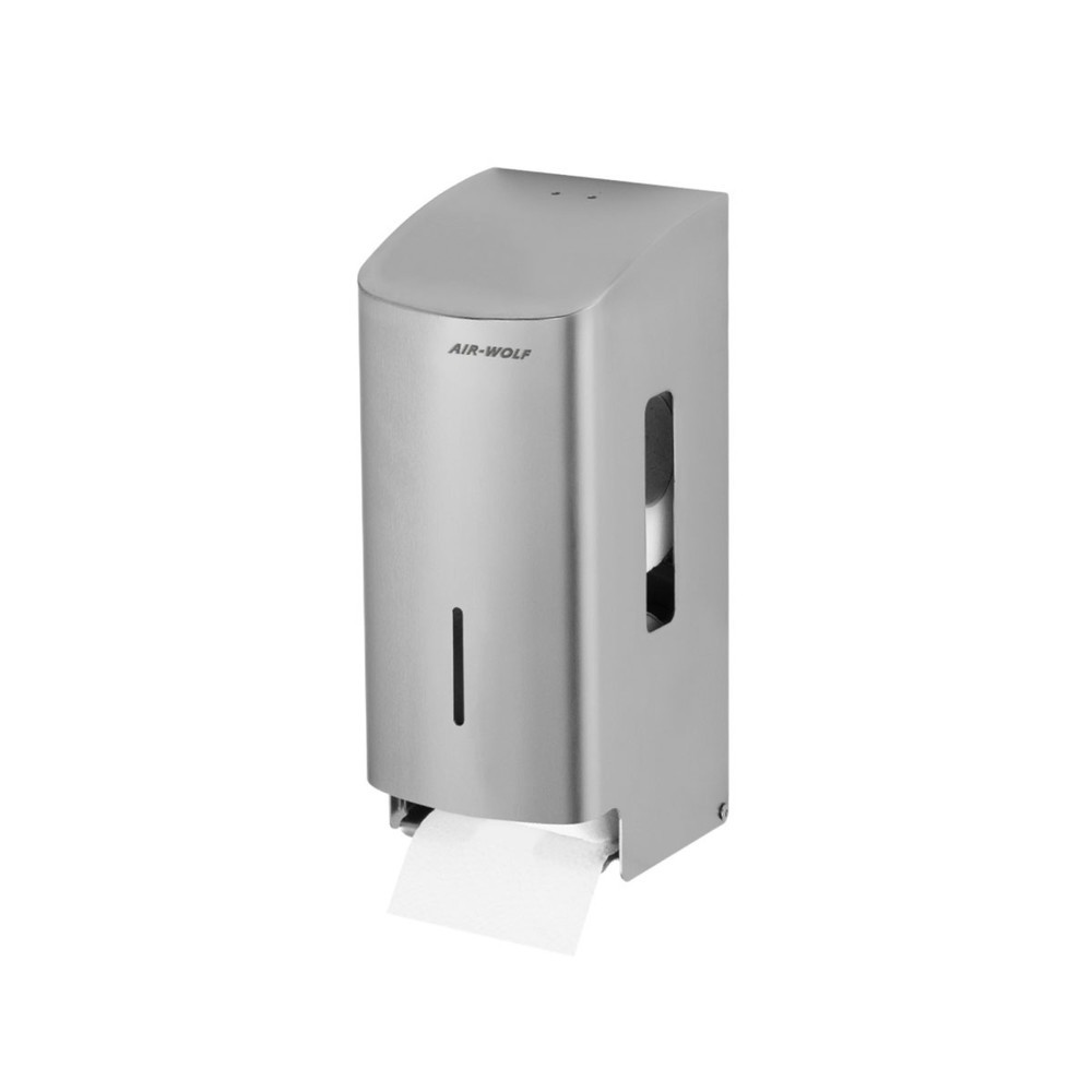 Número de imagen del producto 1: Dispensador de papel higiénico Air-Wolf para 2 rollos domésticos, cepillado