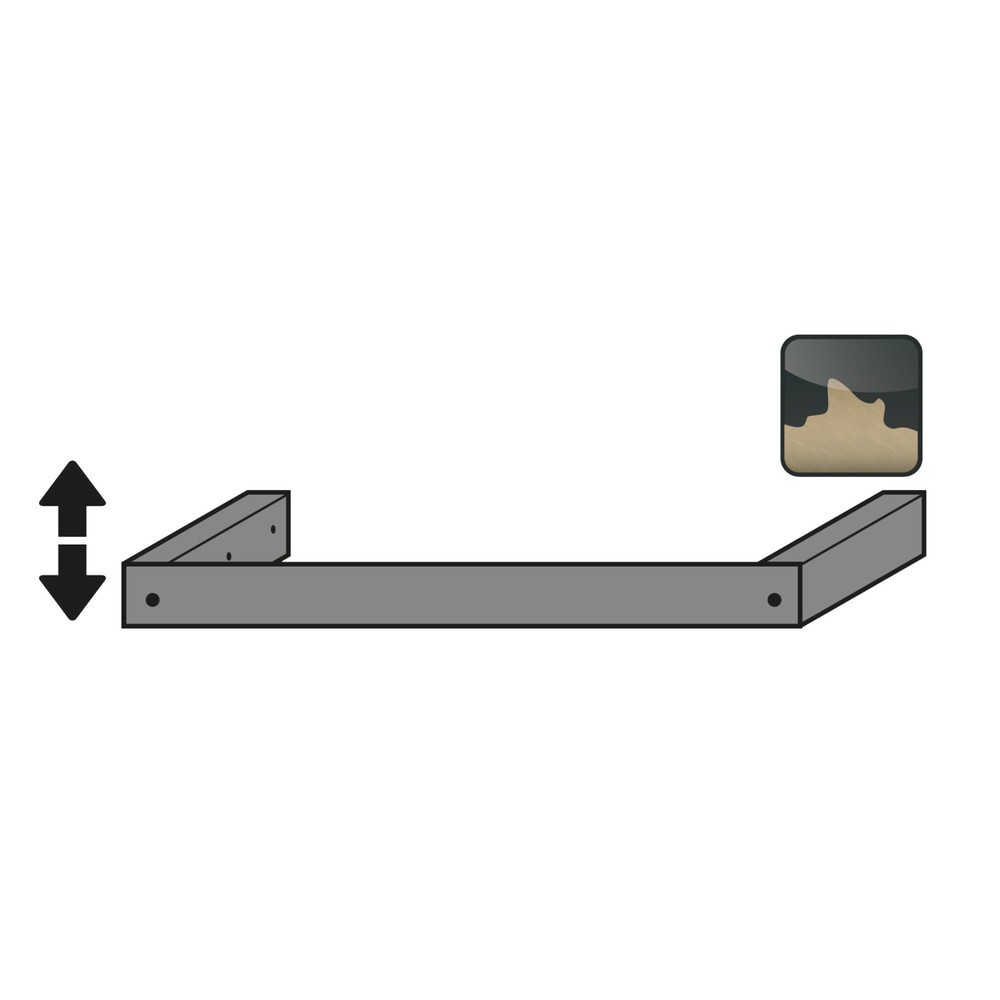 Illustration du produit: Dispositif de réglage, avec socle pour armoire de sécurité asecos® type 30, largeur 1 164 mm