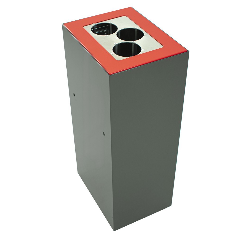 N° de l'image du produit 4 : Dispositif modulaire de tri des déchets, 60 litres, gris foncé